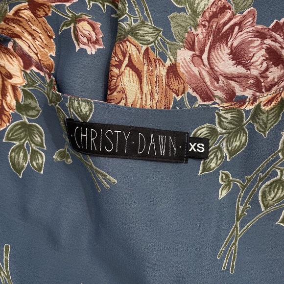 EUC Christy Dawn Wrap Around Blue Floral Dress - Picture 7 of 9